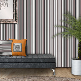 Elegante aardetinten bruine savanne strepenpatroon behang