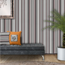 Elegante aardetinten bruine savanne strepenpatroon behang