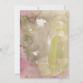 Elegante Aardse Abstracte Waterverf Bruidsborrel Kaart (Achterkant)