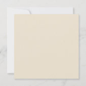 Elegante Aardse Bloemen Beige Witte Vierkante Trou Kaart (Achterkant)