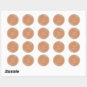 Elegante Aardse Boho Bloemige Bruiloft Ronde Sticker (Vel)