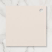 Elegante Aardse Boho Blush Trouw Dank Je Bedankjes Labels (Achterkant)