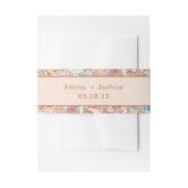 Elegante aardse bruine botanische bruiloft uitnodigingen wikkel (Voorkant Voorbeeld)