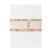 Elegante aardse bruine botanische bruiloft uitnodigingen wikkel (Achterkant Voorbeeld)