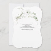 Elegante aardse groen Waterverf Kaart (Achterkant)