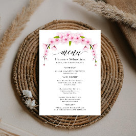 Elegante Aardse Groene Aquarel Trouwmenu Menu