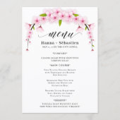Elegante Aardse Groene Aquarel Trouwmenu Menu (Voorkant)