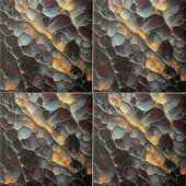 Elegante aardse kastanjebruine en amberkleurige Ab Tegeltje