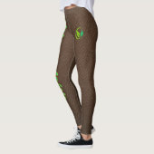 Elegante Aardse Leer Textuur Leggings (Links)