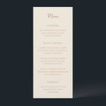 Elegante aardse neutrale moderne bruiloft menu<br><div class="desc">Elegante bruiloftmenu's met een eenvoudig ontwerp met script- en serif-lettertypen.</div>