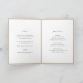 Elegante aardse neutrale monogram moderne bruiloft (Binnen)