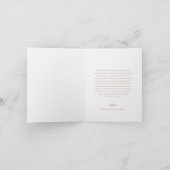 Elegante aardse neutrale script monogram bruiloft bedankkaart (Binnen)
