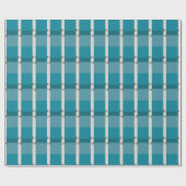 Elegante aardse tinten blauw grijs bruin geometris cadeaupapier (Vlak)