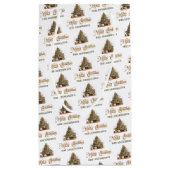 Elegante aardse tinten Kerstboom pastelgroen Klein Cadeauzakje (Achterkant)