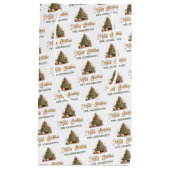 Elegante aardse tinten Kerstboom pastelgroen Klein Cadeauzakje (Voorkant)