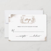 Elegante aardse tinten Waterverf bruiloft RSVP Kaartje (Voorkant)
