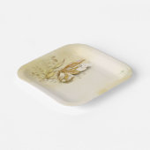 Elegante aardse vlinderpapier borden papieren bordje