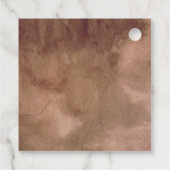 Elegante aardtonen Waterverf, rustiek dank u Bedankjes Labels (Achterkant)