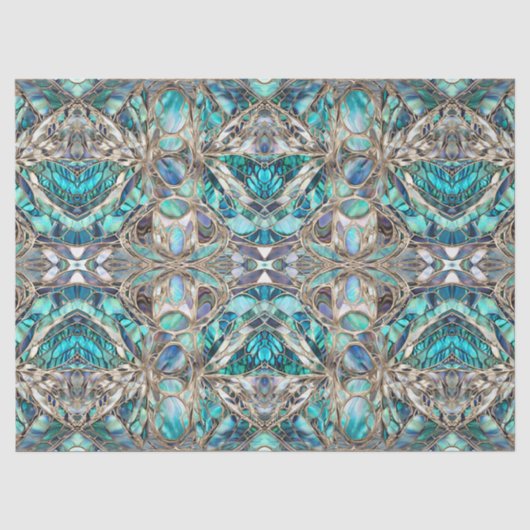 Elegante Abalone Patroon Decoupage Tissue Tissuepapier (Voorkant)