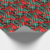 Elegante abstracte aangepaste tekst Kerstmis Cadeaupapier (Hoek)