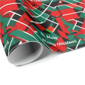 Elegante abstracte aangepaste tekst Kerstmis Cadeaupapier (Rol Hoek)