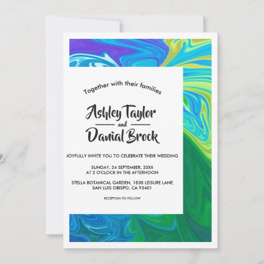 Elegante Abstracte beeldende kunst Modern Artistic Kaart (Voorkant)