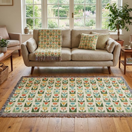 Elegante Abstracte Bloem lente Deken