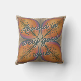 Elegante Abstracte Bloemen 2 Cor 9:8 Sierkussen