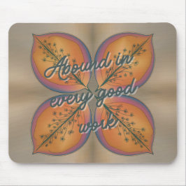 Elegante Abstracte Bloemen 2 Korintiërs 9:8 Muismat