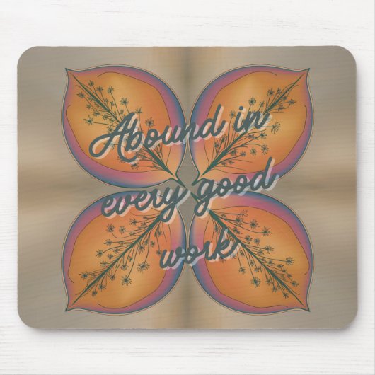 Elegante Abstracte Bloemen 2 Korintiërs 9:8 Muismat (Voorkant)