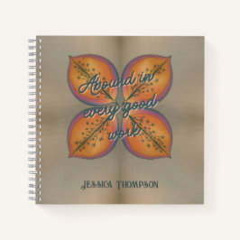 Elegante Abstracte bloemen in overvloed in goed we Notitieboek