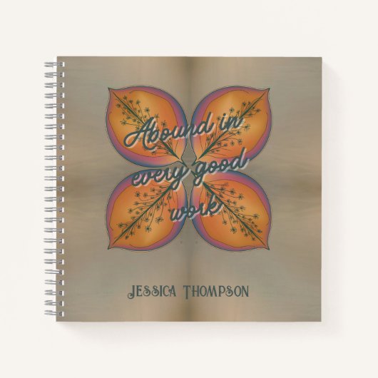 Elegante Abstracte bloemen in overvloed in goed we Notitieboek (Voorkant)