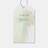 Elegante abstracte bloemen Kruisdoop cadeau labels Cadeaulabel (Voorkant)