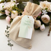 Elegante abstracte bloemen Kruisdoop cadeau labels Cadeaulabel