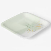 Elegante abstracte bloemenkruis doop papier borden papieren bordje (Gebogen)