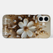 Elegante Abstracte bloemenolieverfschilderij met g Case-Mate iPhone Case (Achterkant (horizontaal))