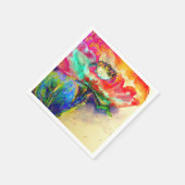 Elegante abstracte bloemige Poppy waterverf Servet (Hoek)