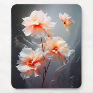 Elegante Abstracte Bloesem Bloem Nevelige Stroom Muismat