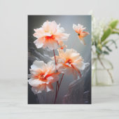 Elegante Abstracte Blos Bloem Mistige Stroom Aankondiging (Staand voorkant)