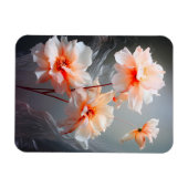 Elegante Abstracte Blos Bloem Nevelige Stroom Magneet (Horizontaal)