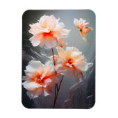 Elegante Abstracte Blos Bloem Nevelige Stroom Magneet (Verticaal)
