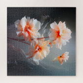 Elegante Abstracte Blozende Bloem Nevelige Stroom Legpuzzel (Horizontaal)