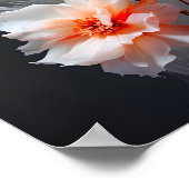 Elegante Abstracte Blozende Bloem Nevelige Stroom Poster (Hoek)