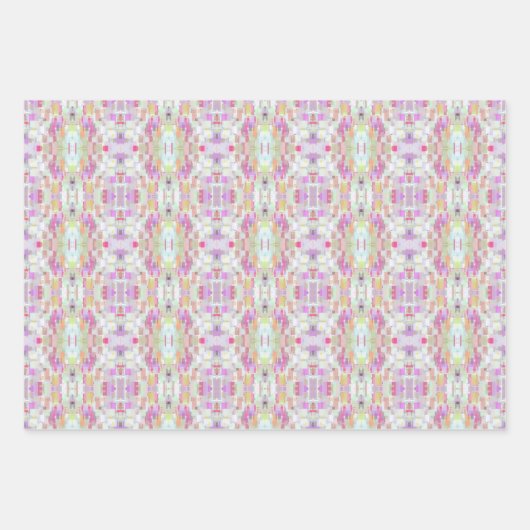Elegante Abstracte Boho Pattern Art, kleurrijke pa Inpakpapier Vel (Voorkant 2)