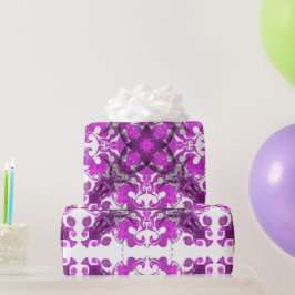 Elegante abstracte boho roze mandala vlinder werve cadeaupapier