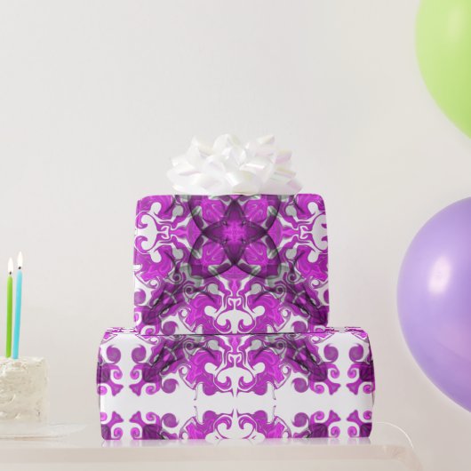 Elegante abstracte boho roze mandala vlinder werve cadeaupapier (Feestgeschenken)