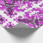 Elegante abstracte boho roze mandala vlinder werve cadeaupapier (Hoek)