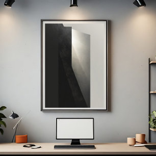 Elegante Abstracte Boog Geometrische Warme Tinten Canvas Afdruk