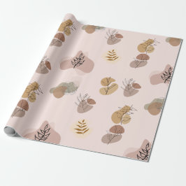 Elegante Abstracte botanische minimalistische aard Cadeaupapier