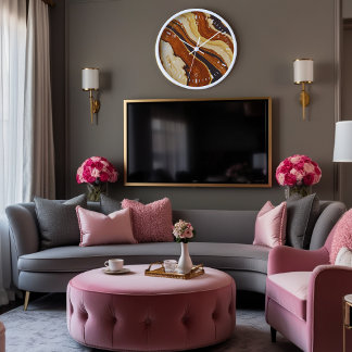 Elegante Abstracte Bruine Wervelklok